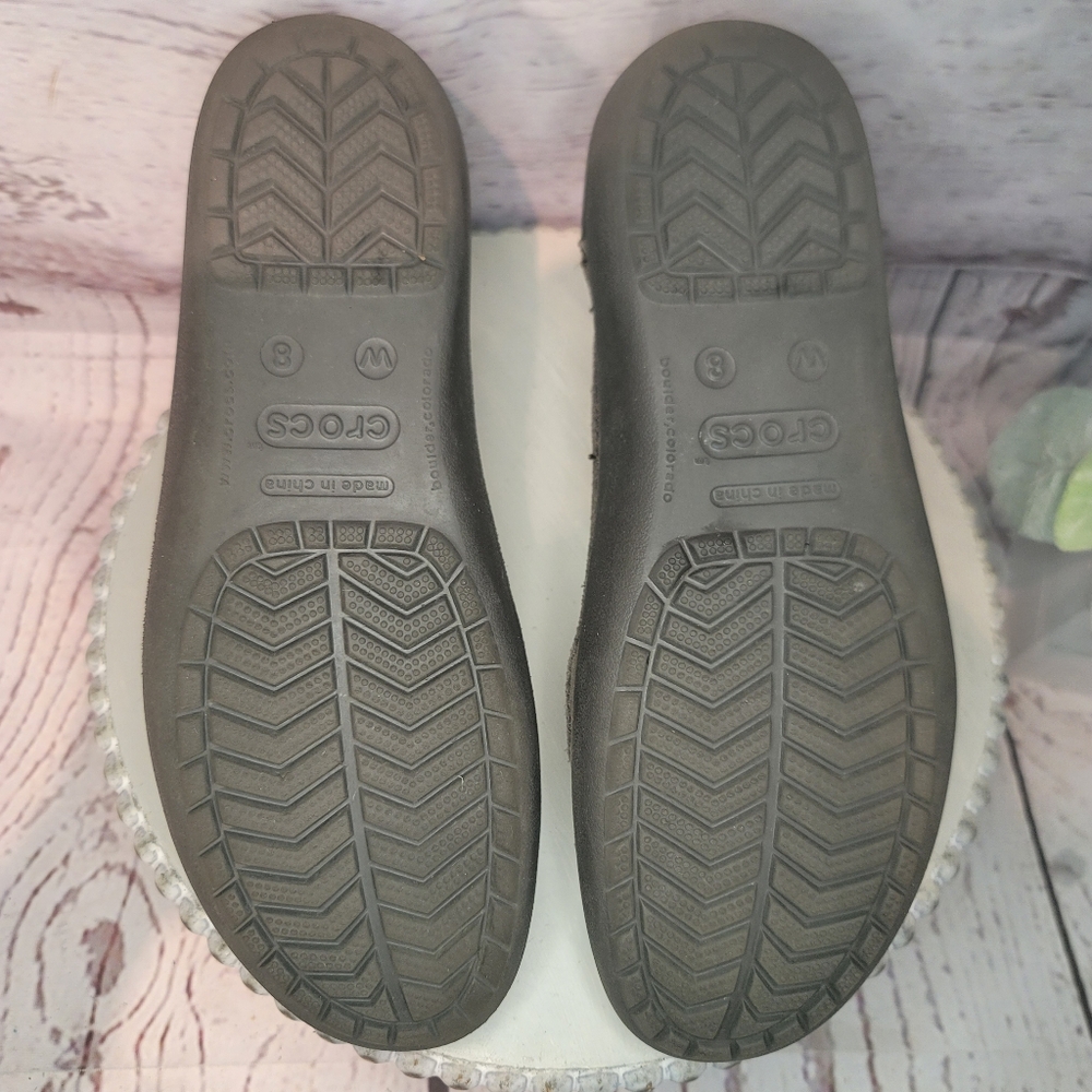 Crocs Mammoth Winter Ballet Flats in Brown Suede. Size 8W - Picture 8 of 11